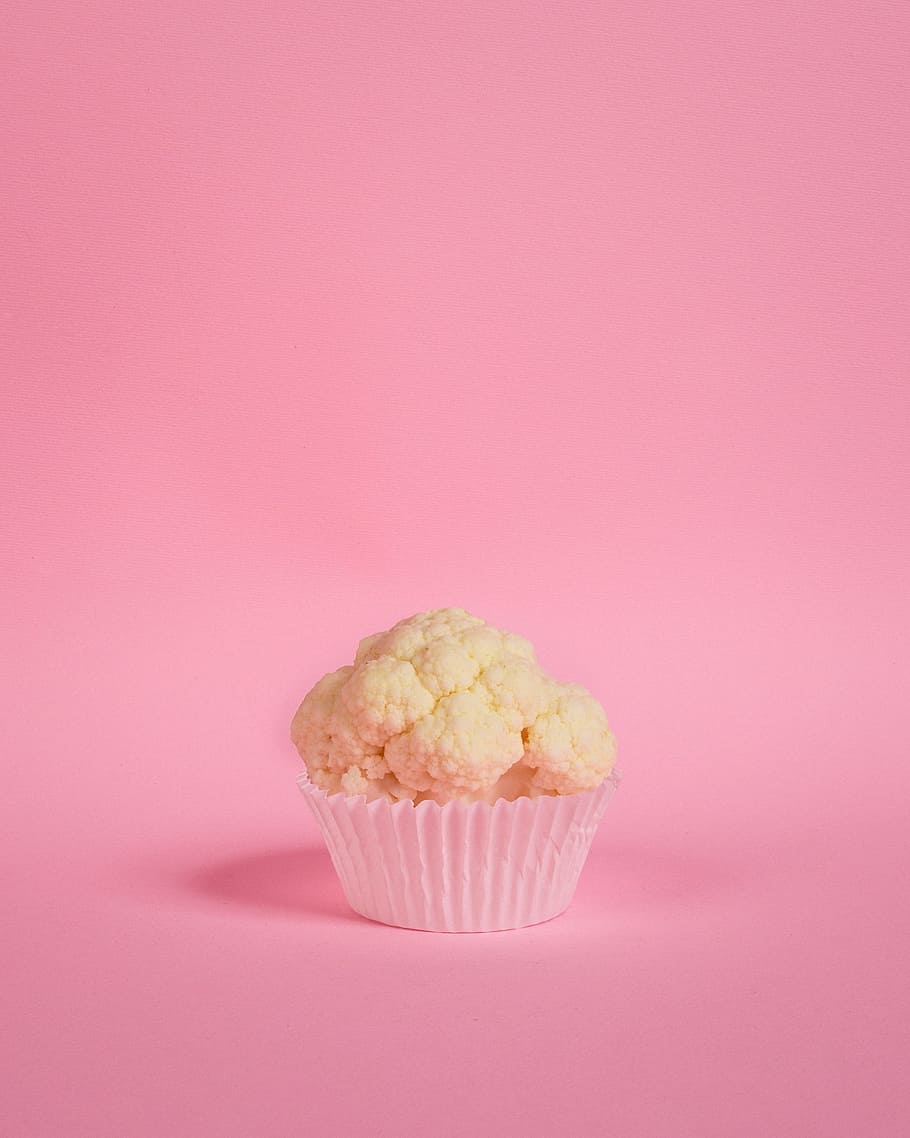 910x1138 HD wallpaper: cupcake with pink background, food, dessert, delicious, bake