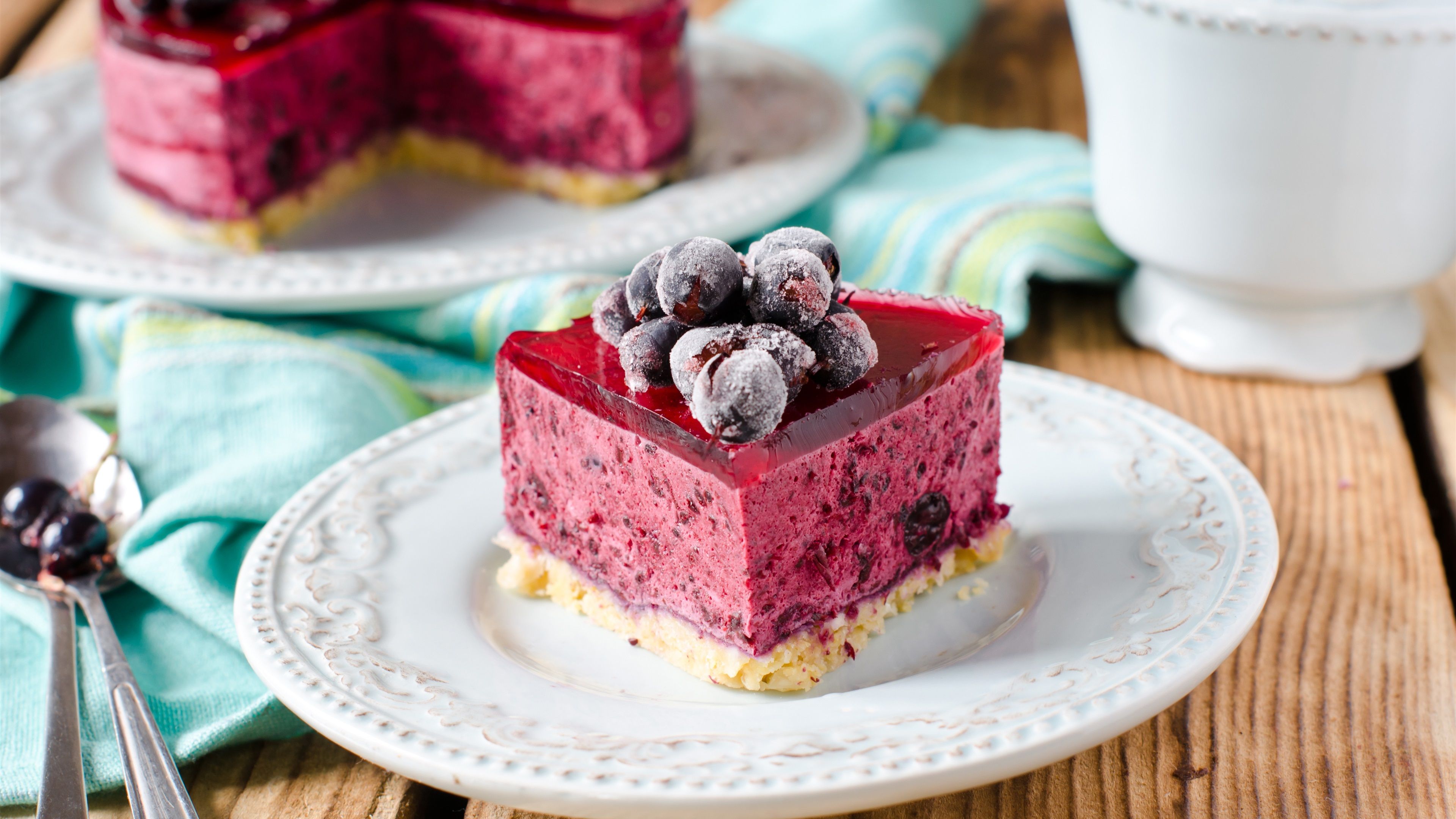 3840x2160 Wallpaper Cake, dessert, pink colors, berries 3840x2160 UHD 4K Picture, Image
