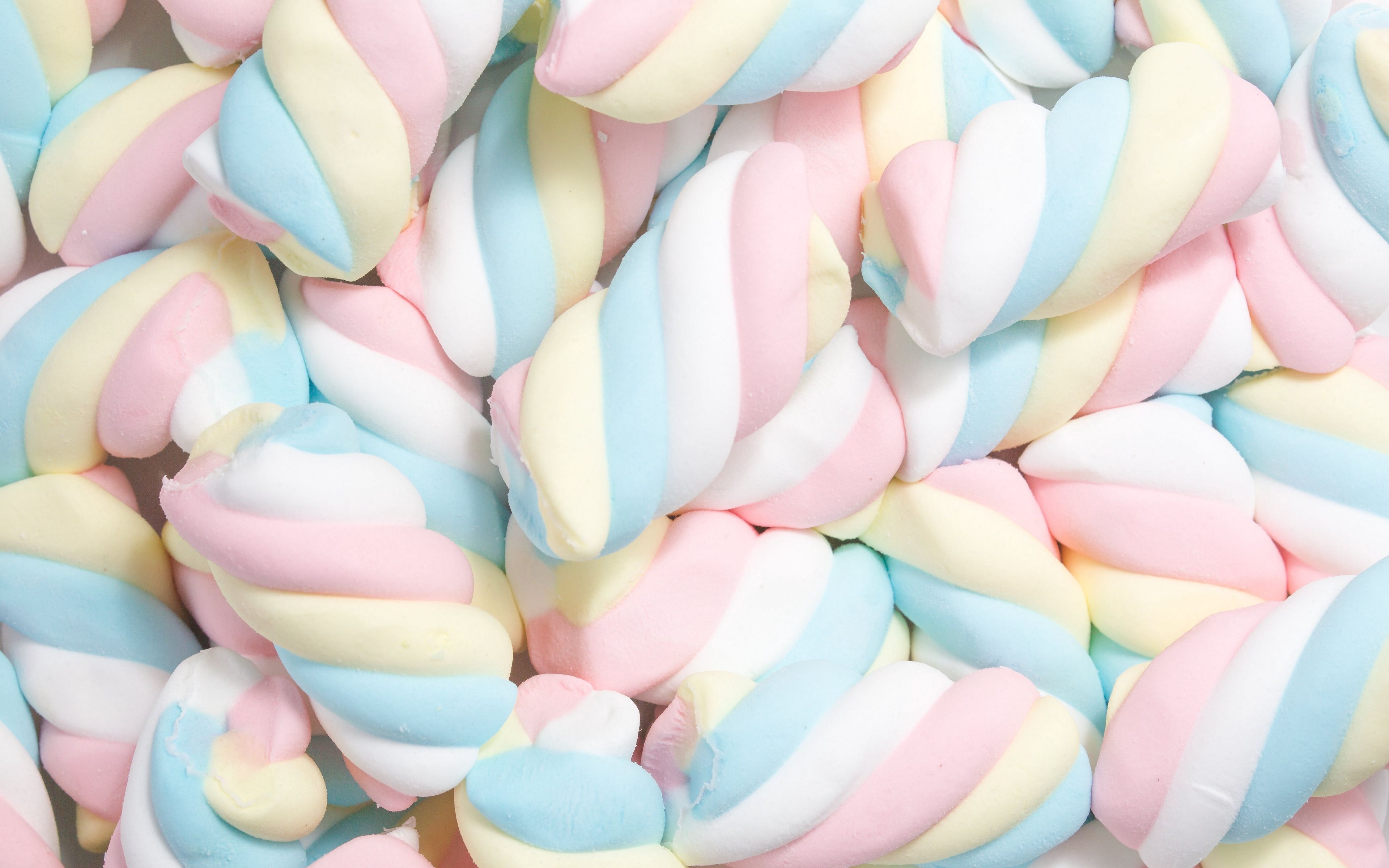 3840x2400 Wallpaper Pink Blue and Yellow Heart Shaped Candies, Background Free Image