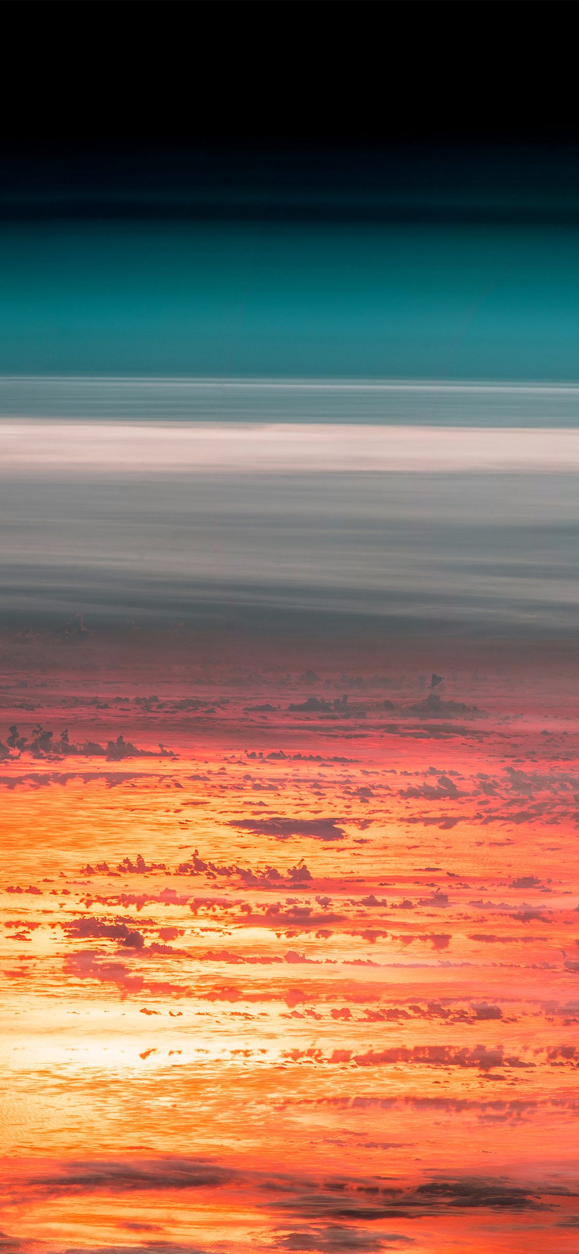 1125x2436 Sunset sky from space iPhone X Wallpaper Free Download