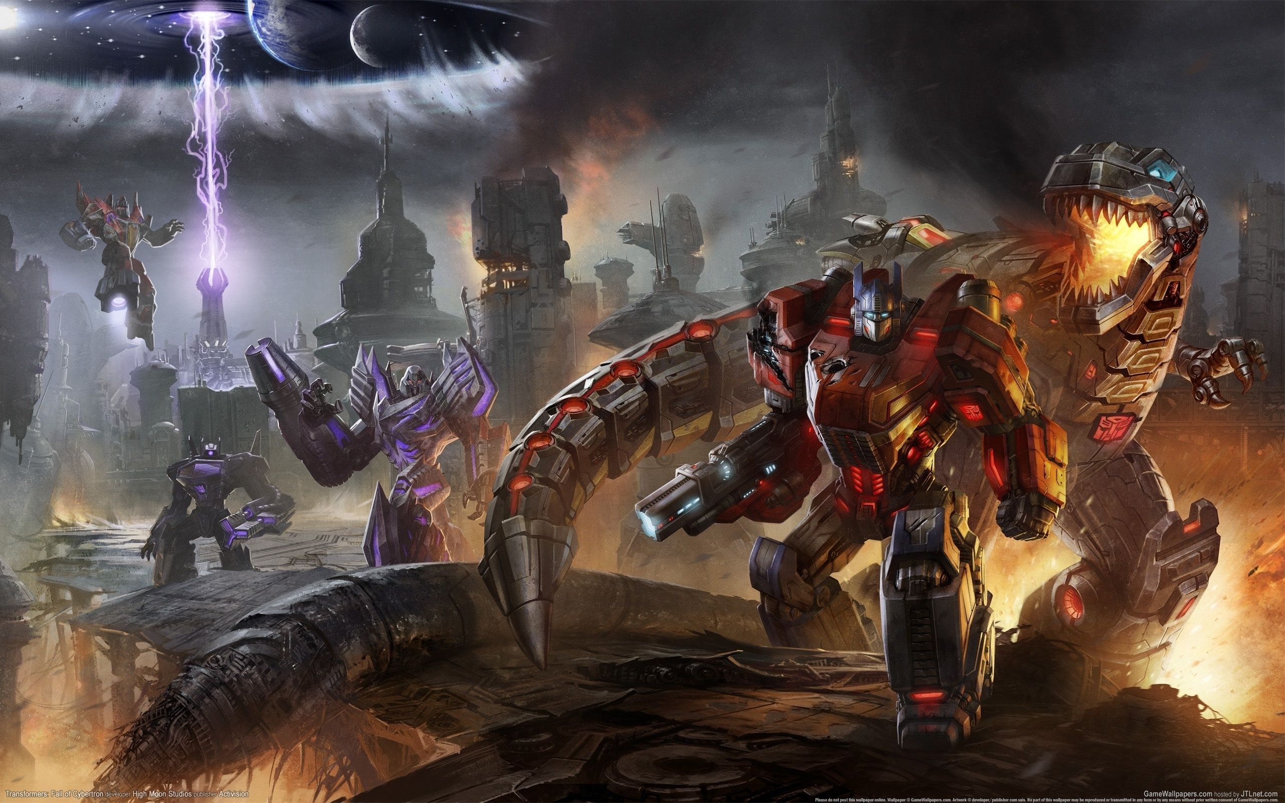 2560x1600 Wallpaper the Decepticons, the Autobots, Transformers: Fall of Cybertron, Megatron, Transformers, Optimus Prime for mobile and desktop, section игры, resolution 2560x1600