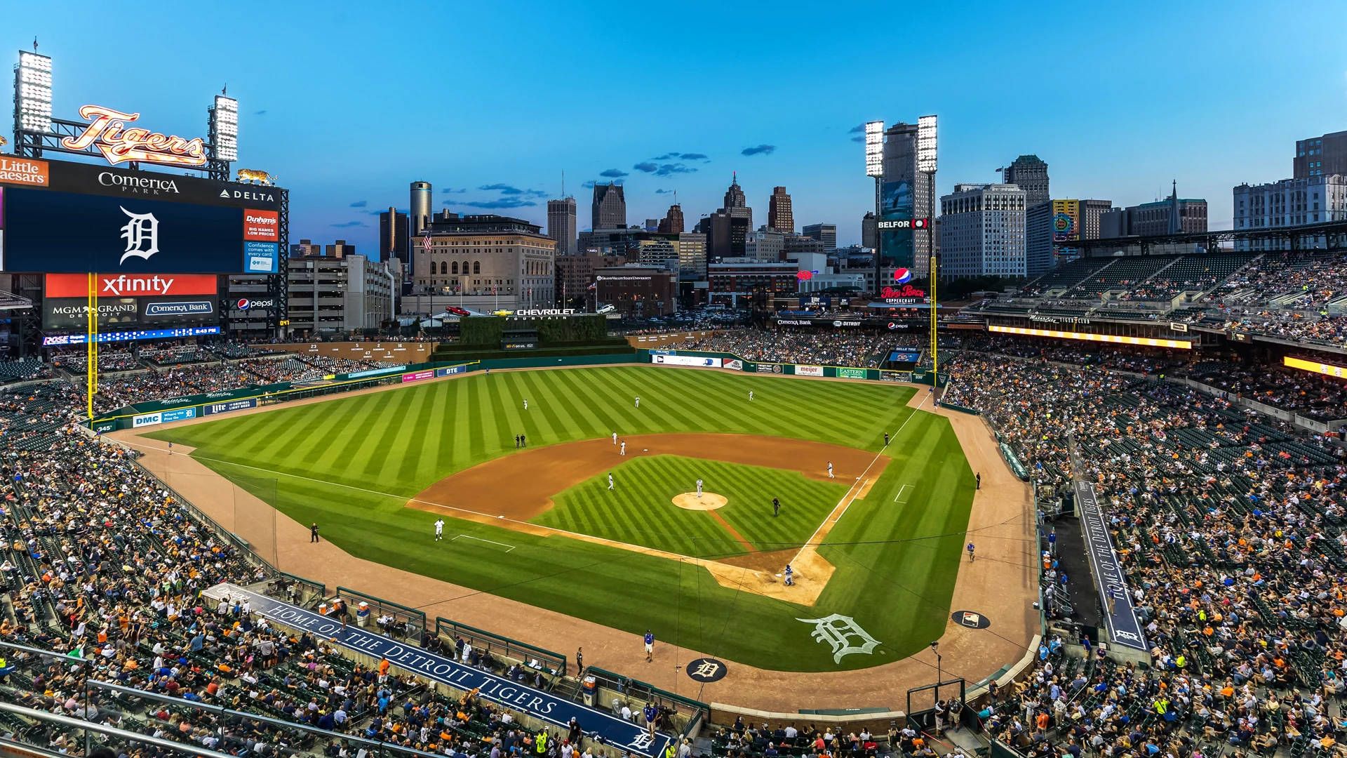1920x1080 Download Detroit Tigers Comerica Park Wallpaper
