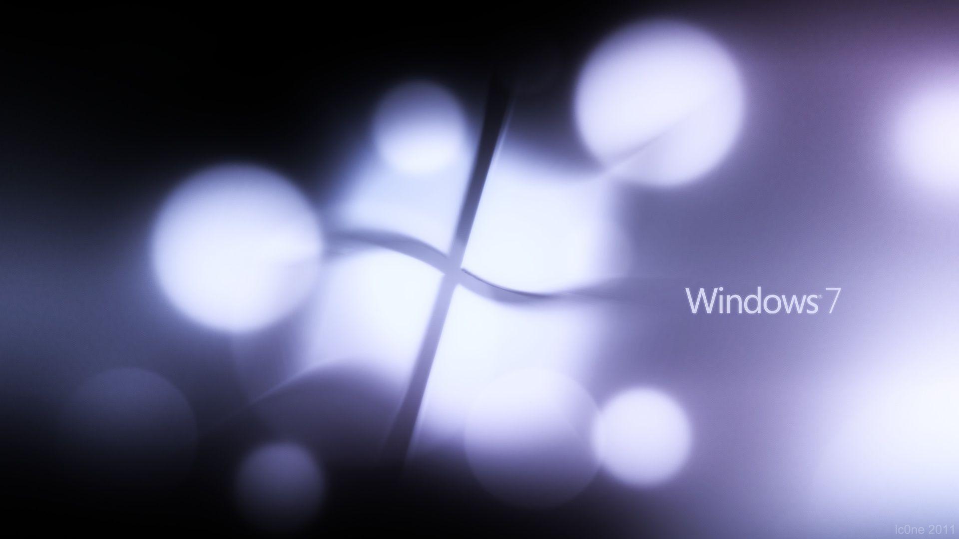 1920x1080 Hình nền Windows 7 Logo Ánh sáng nhấp nháy Màu tím - Hình nền Windows 7 - 1920x1080