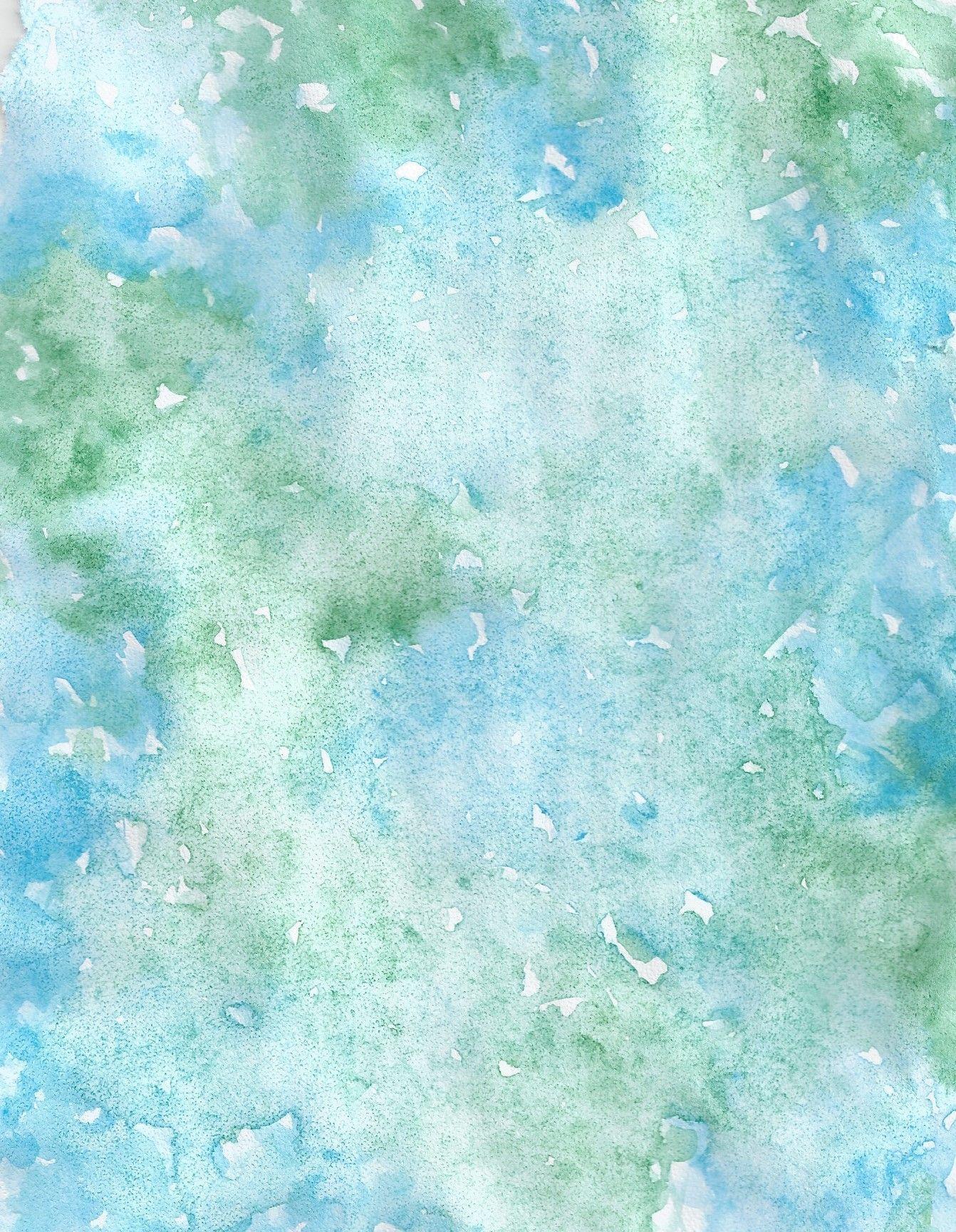 1342x1728 Watercolor Blue Green Wallpaper
