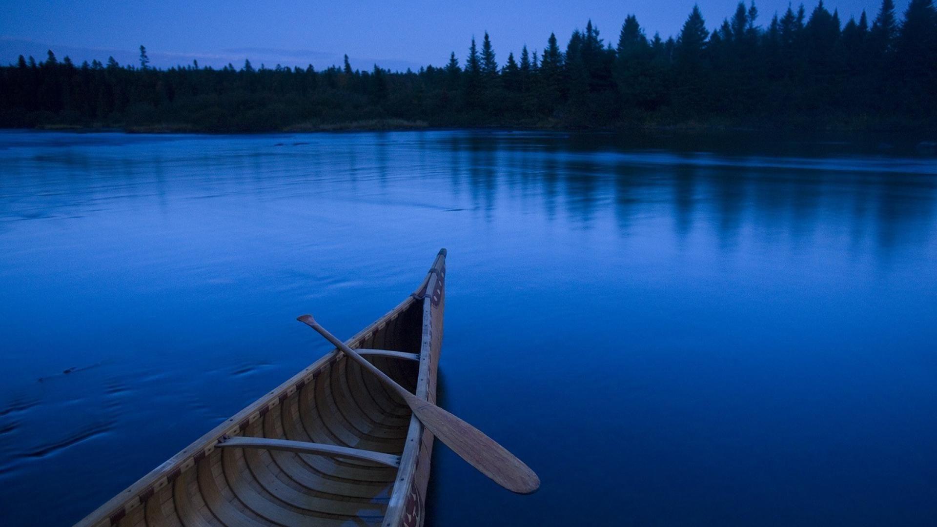 1920x1080 Water maine boats wilderness waterway wallpaper