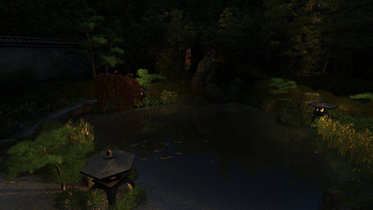 1191x670 Japanese Tea Garden Night