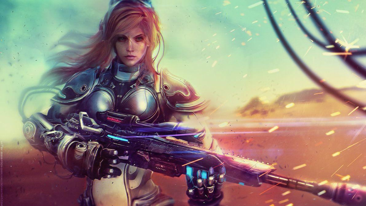 1191x670 Art Of Cg Girls. Fantasy Girl, Starcraft, Cyberpunk Art