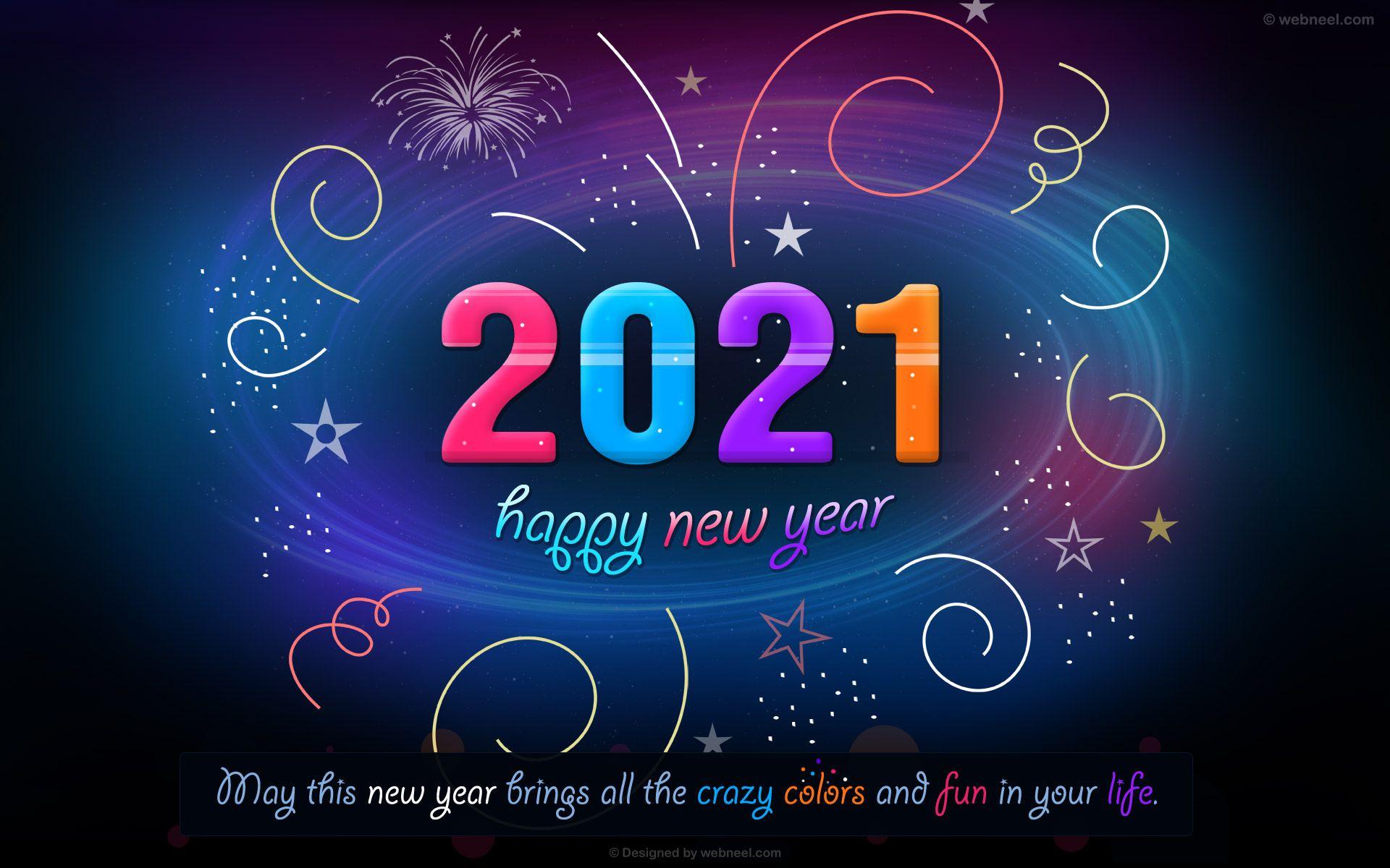 1920x1200 Beautiful 2021 New Year Wallpaper for your desktop