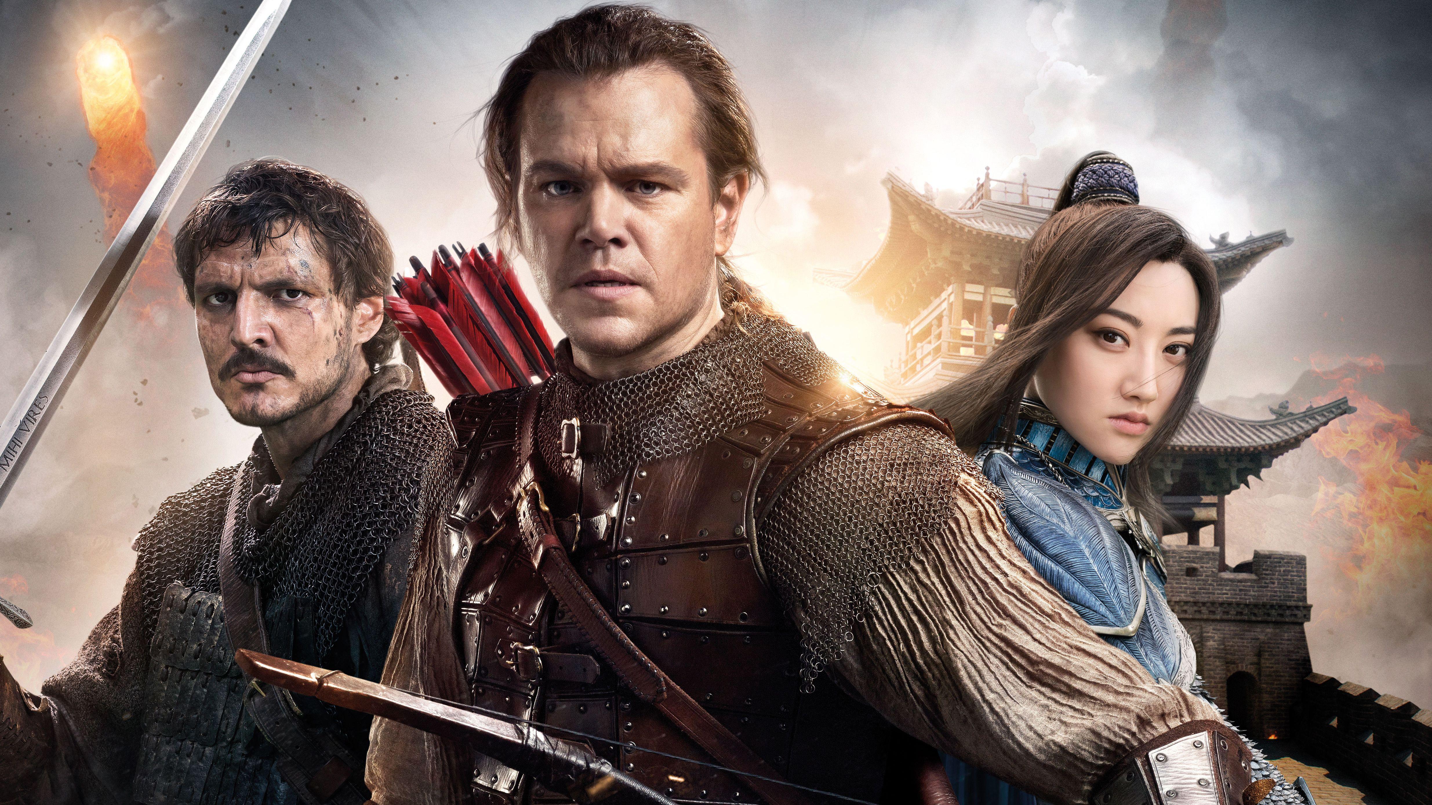 4940x2779 #Matt Damon, #Pedro Pascal, #The Great Wall, #Tian Jing