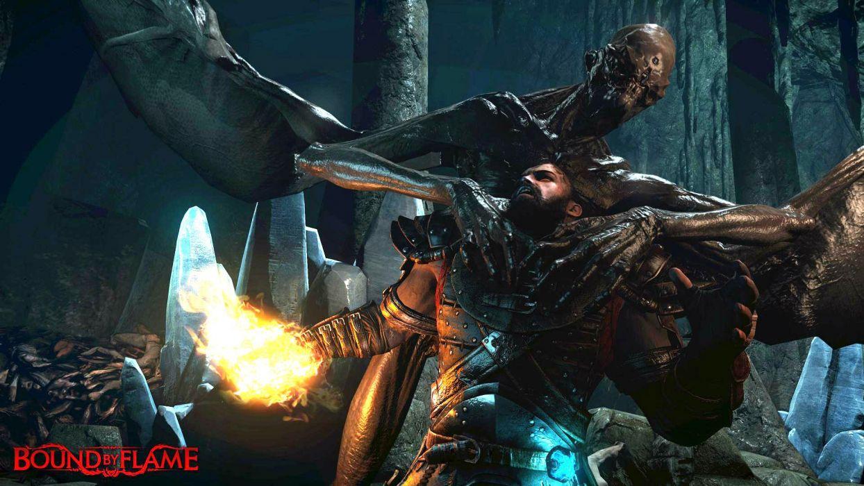 1244x700 BOUND BY FLAME fantasy action role game warrior battle monster