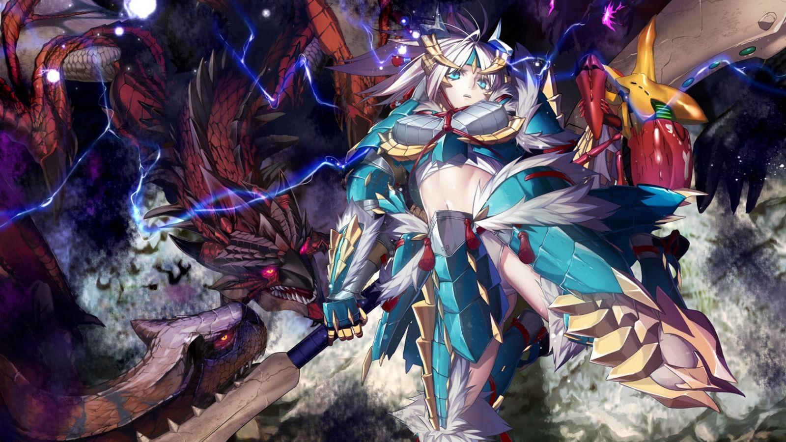 1600x900 Free download Anime Dragon Girl Wallpaper Anime girl monster hunter [1680x1050] for your Desktop, Mobile & Tablet. Explore Woman and Dragon Wallpaper. Woman and Dragon Wallpaper, Woman Wallpaper, Dragon
