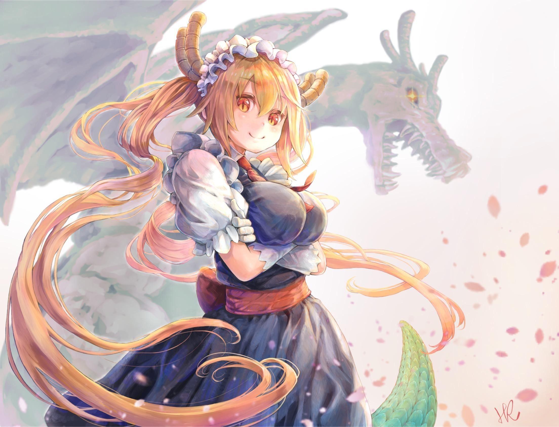 2208x1686 Cute Anime Dragon Girl Wallpaper
