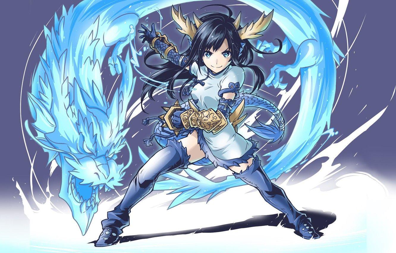 1332x850 Wallpaper girl, magic, dragon image for desktop, section арт