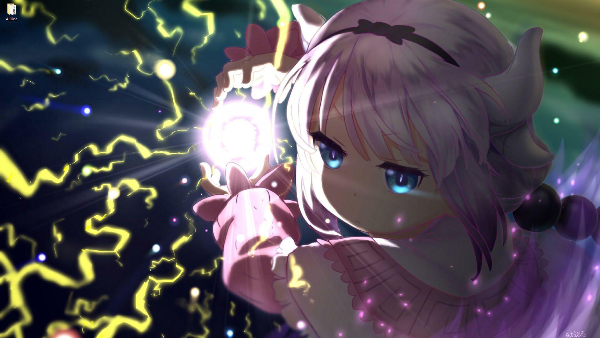 1920x1080 Anime dragon girl Kanna with magic ball live wallpaper [DOWNLOAD FREE]