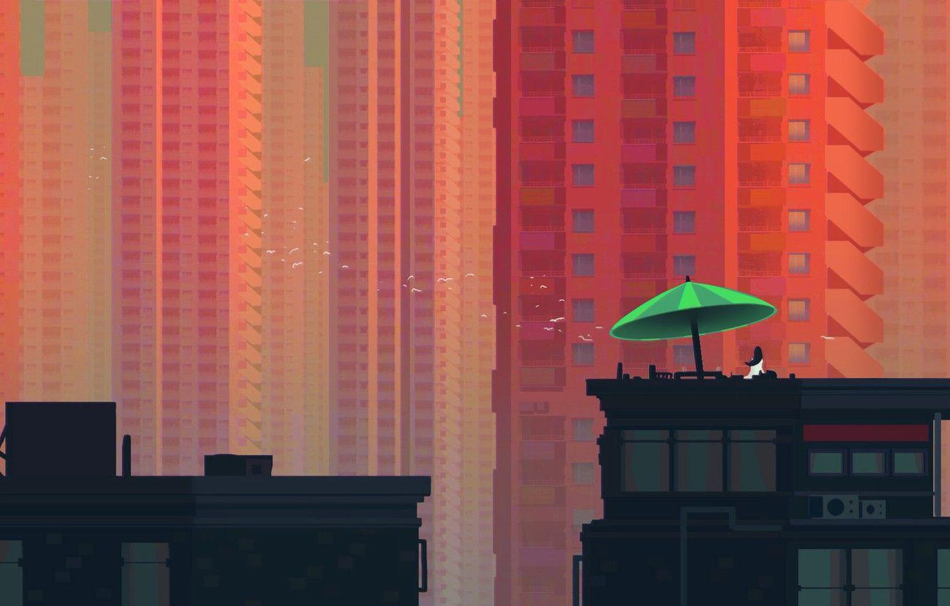 1332x850 Photo Wallpaper Minimalism, The City, Birds, Skyscrapers, Architect Desktop HD Wallpaper