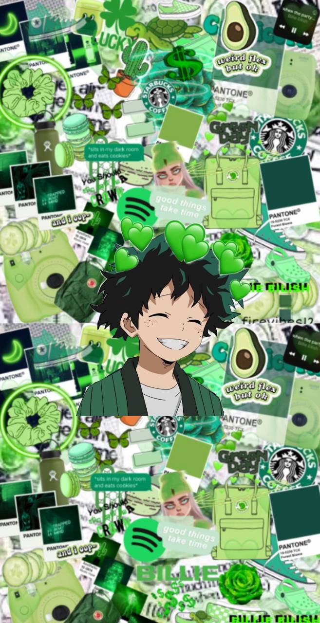 657x1280 aesthetic midoriya wallpaper