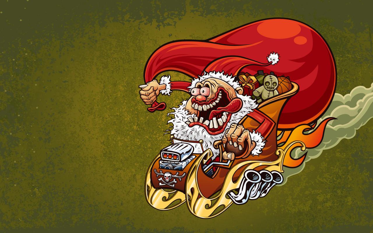 1280x800 Crazy Santa Wallpaper, Crazy Santa Picture