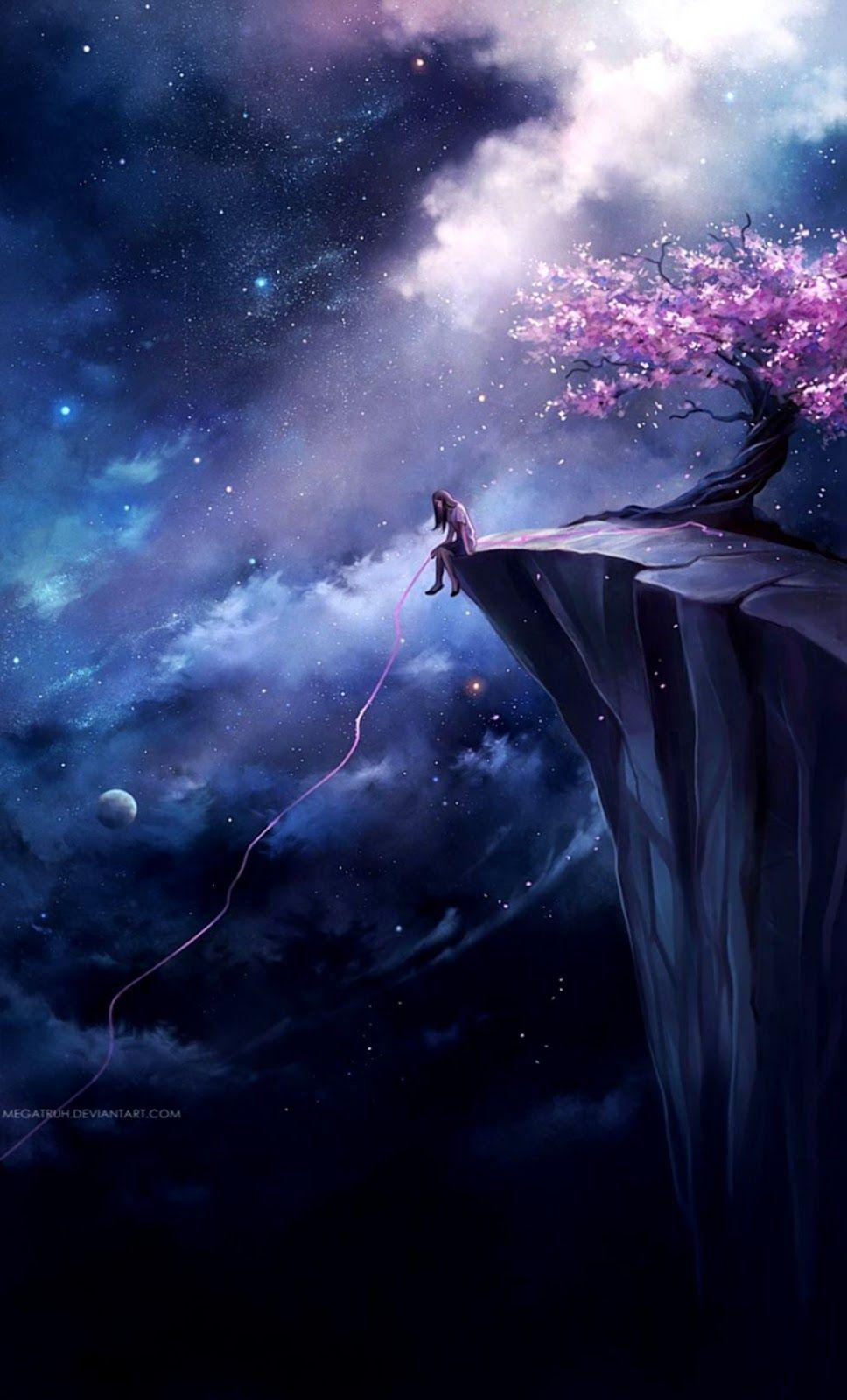 968x1600 Anime Wallpaper HD: Anime Girl Wallpaper Lonely