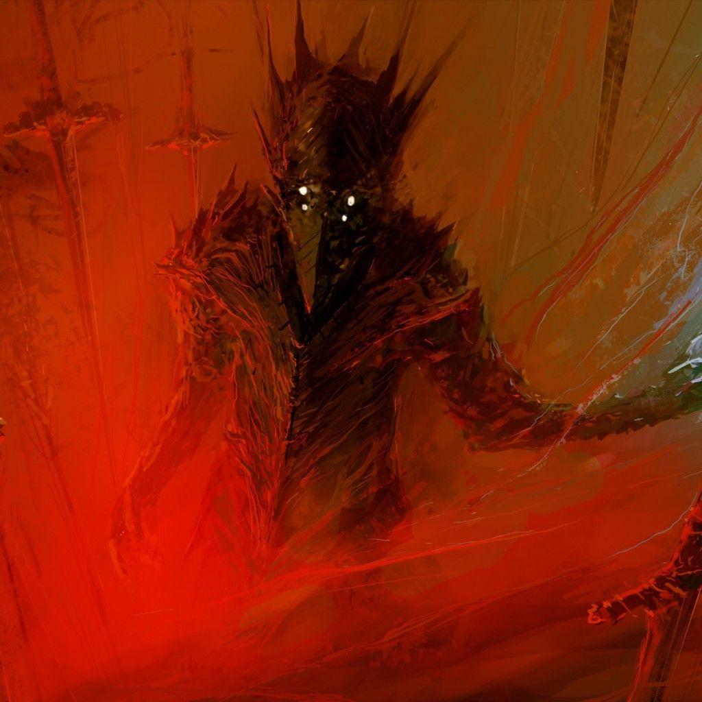 1024x1024 Red Berserk Crazy Art #iPad #wallpaper. iPad Wallpaper