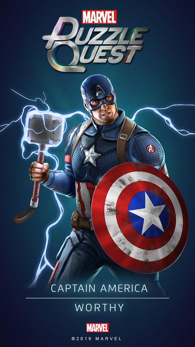 675x1200 Marvel Puzzle Quest your mobile screens using an electrified strike with the Captain America wallpaper! #MarvelPuzzleQuest #MarvelGames #Marvel #CaptainAmerica #AvengersEndgame