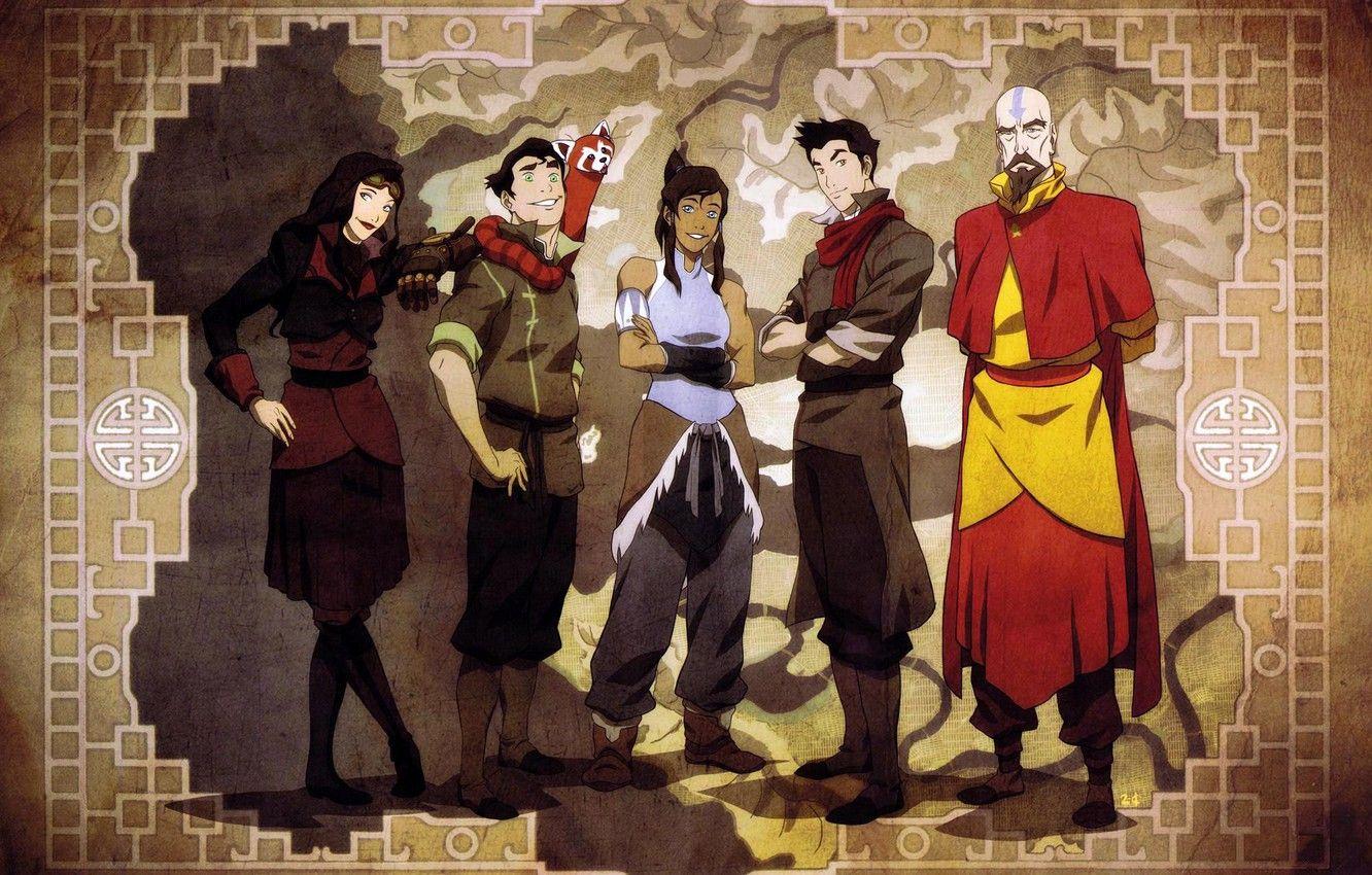 1332x850 Wallpaper map, avatar, avatar, friends, Mako, Korra, Times, The Legend of Korra, Avatar: the Legend of Korr., Bolin, Asami Sato, The pub, Tenzin image for desktop, section фильмы