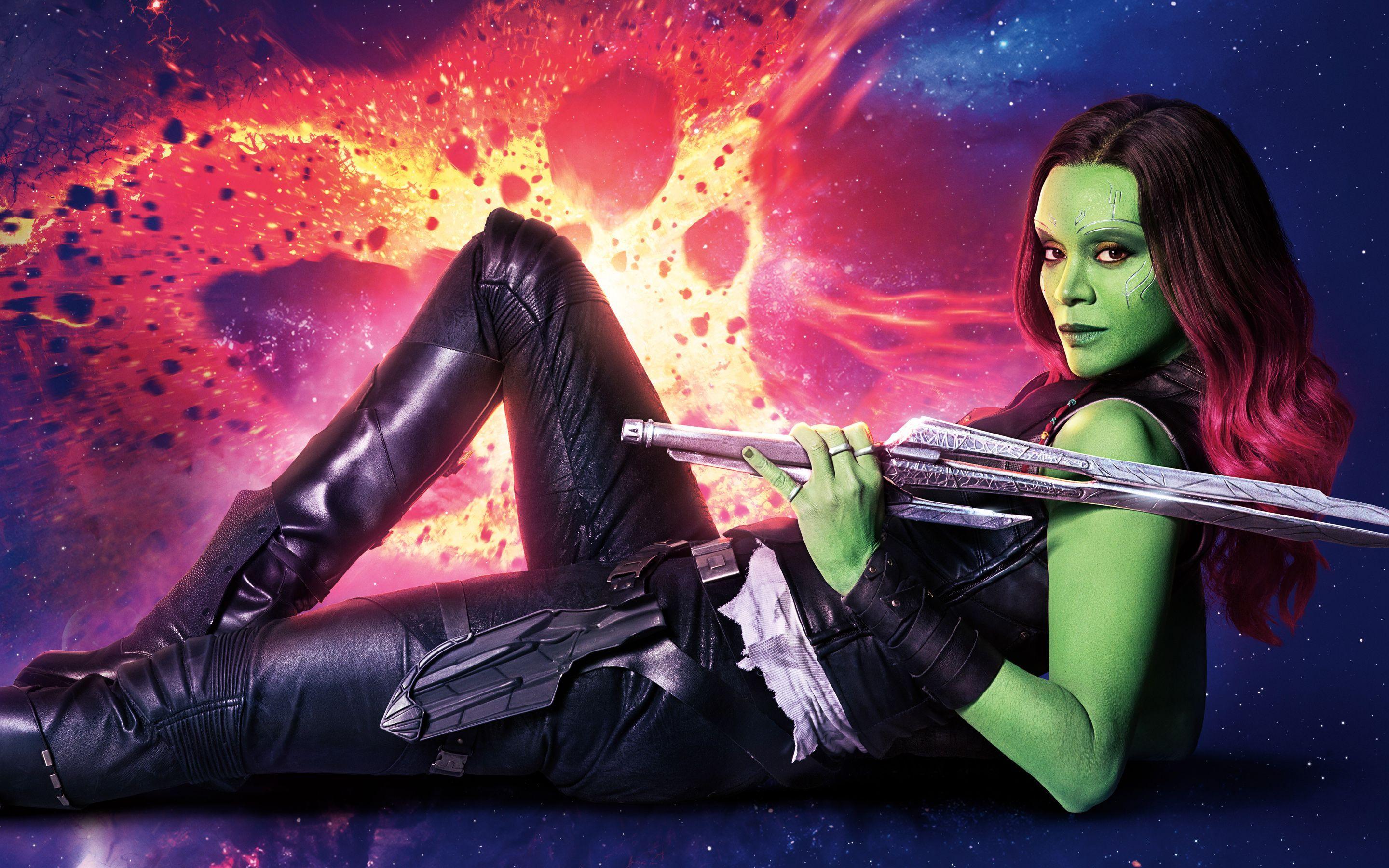2880x1800 Gamora Guardians of the Galaxy Vol 2 4K 8K HD Gamora