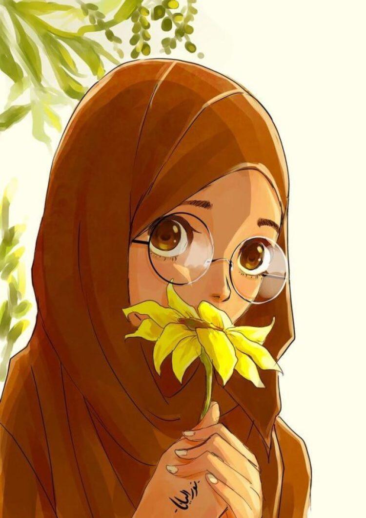 750x1060 Gambar Keren Anime Hijab