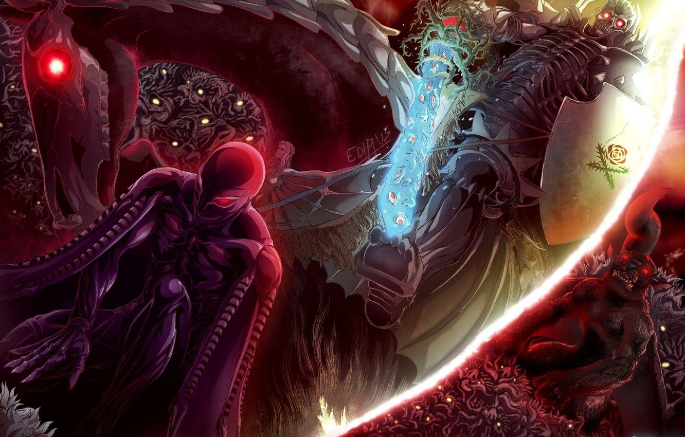 1332x850 Wallpaper skeleton, rider, knight, Berserk, Berserker image for desktop, section сэйнэн