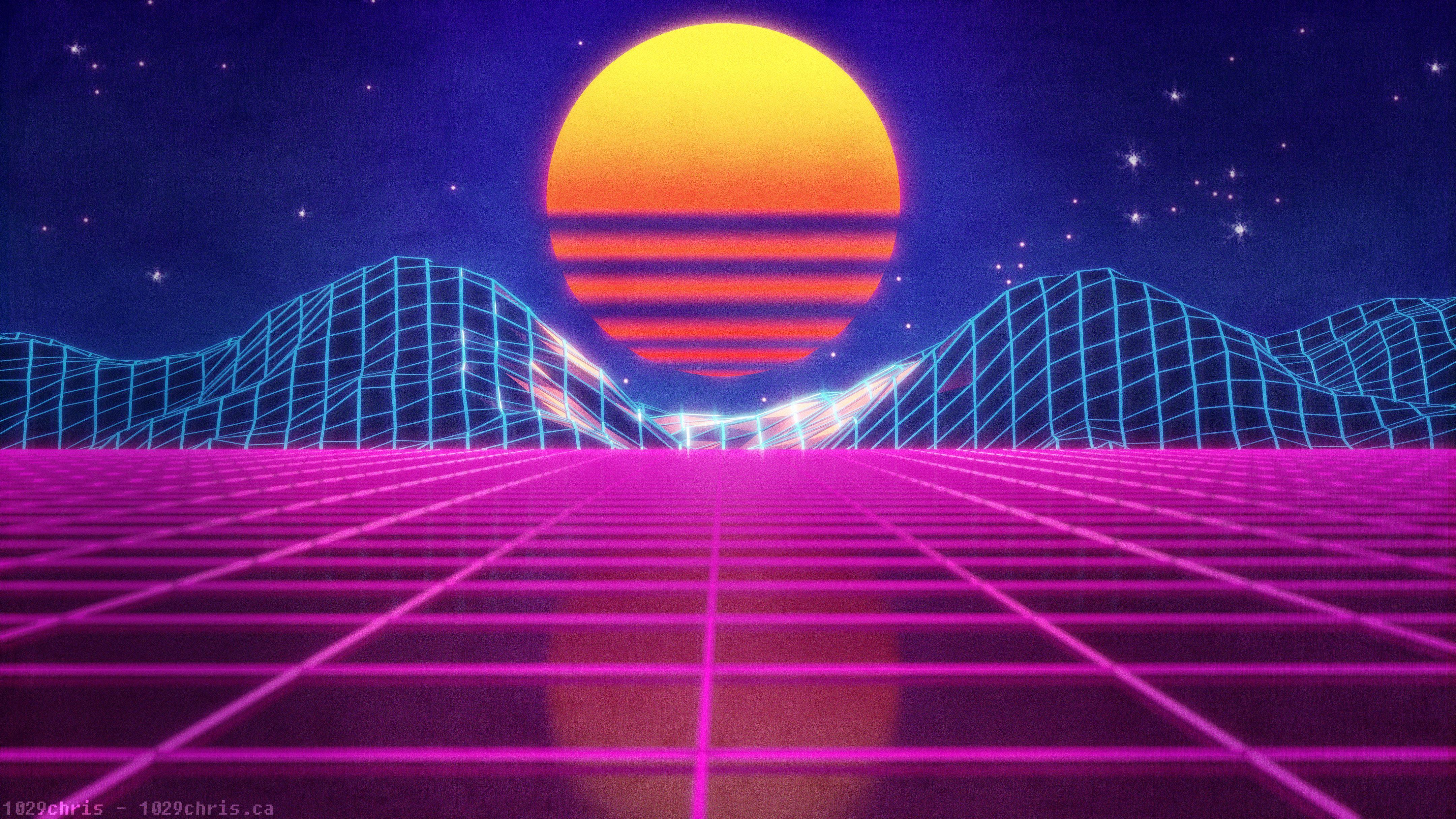 4320x2430 Retro Wave HD Wallpaper