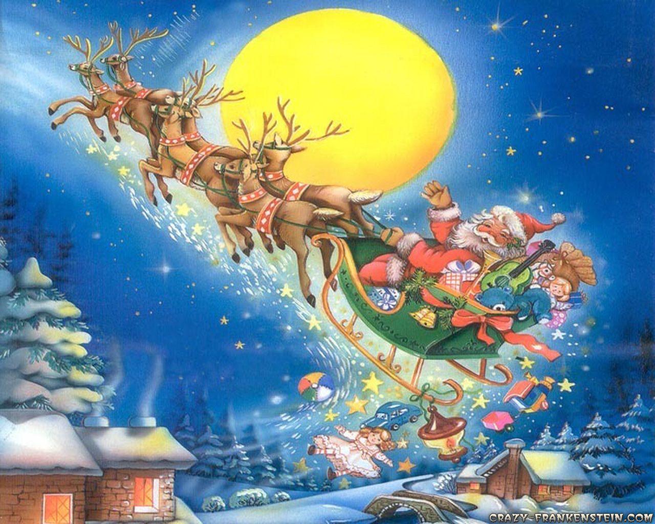 1280x1024 Crazy Frankenstein Santa Claus wallpaper