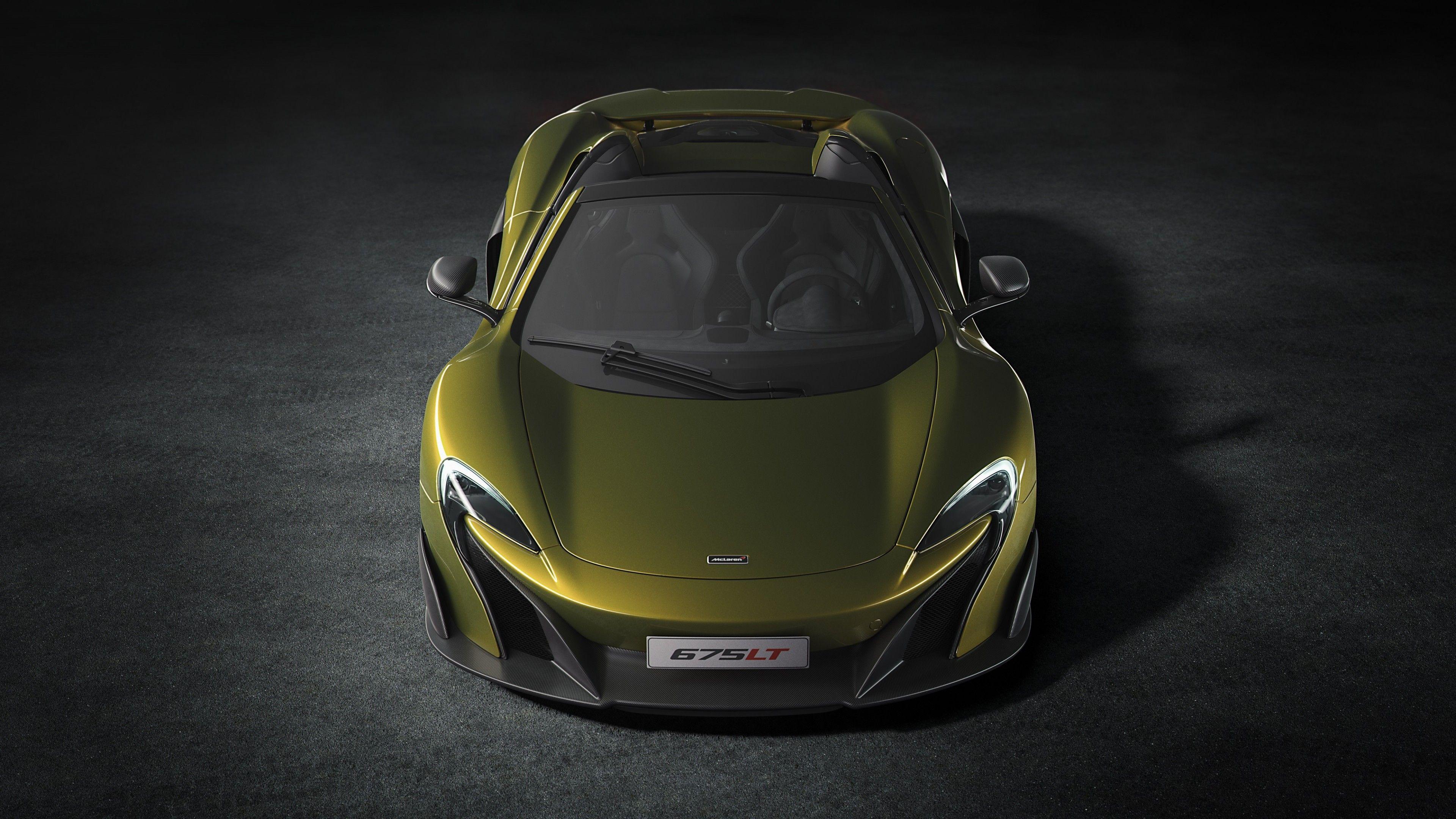 3840x2160 Wallpaper McLaren 675LT Spider, supercar, yellow, Cars & Bikes