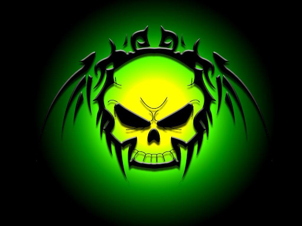 1024x768 Free 3D Skull Wallpaper