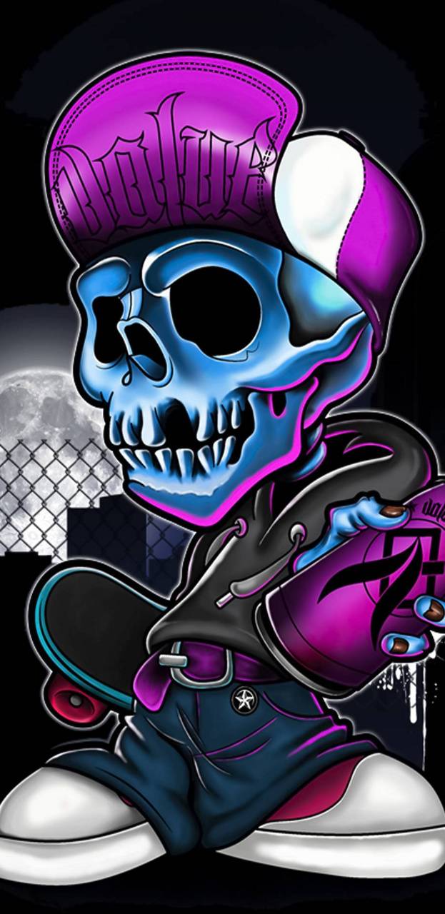 623x1280 Skull Head Wallpaper