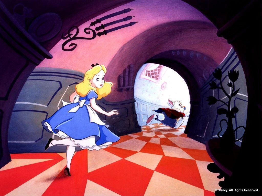 1024x768 Classic Disney Wallpaper: Classic Disney. Alice in wonderland rabbit, Disney alice, Alice in wonderland disney