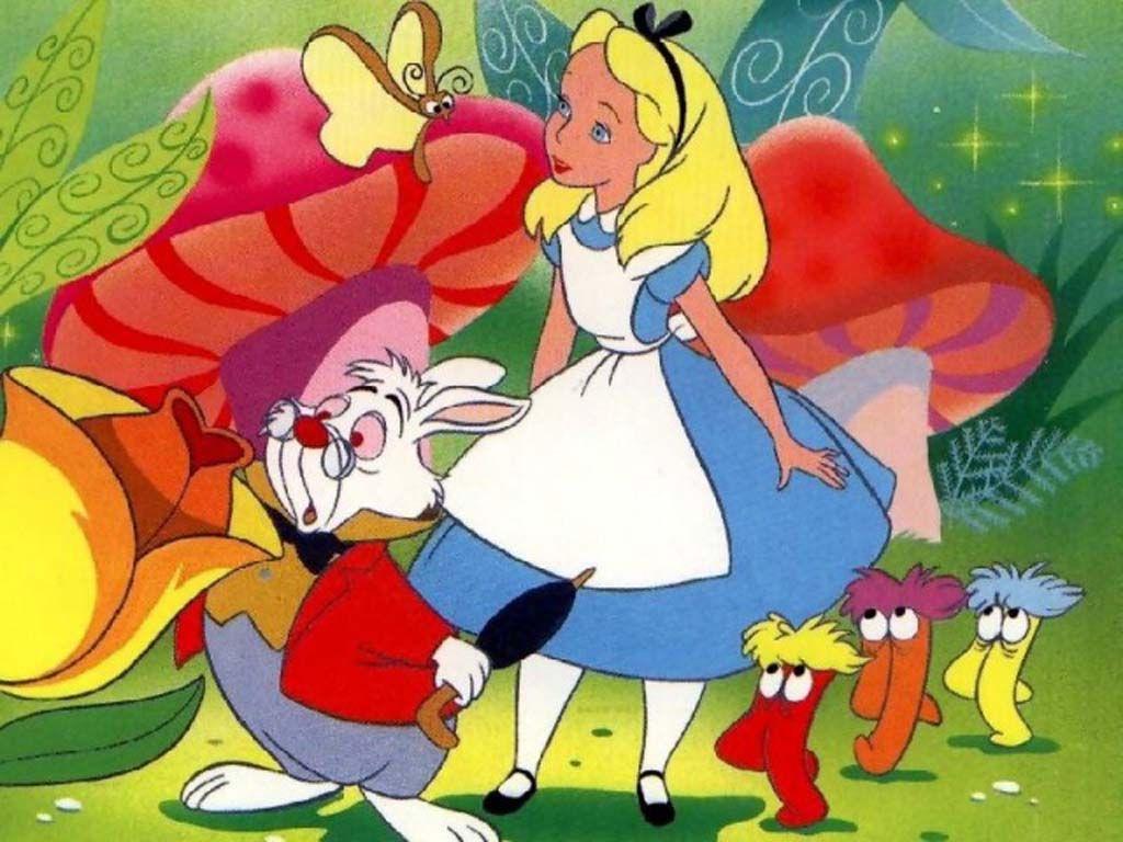 1024x768 Cartoon Wallpaper Alice In Wonderland