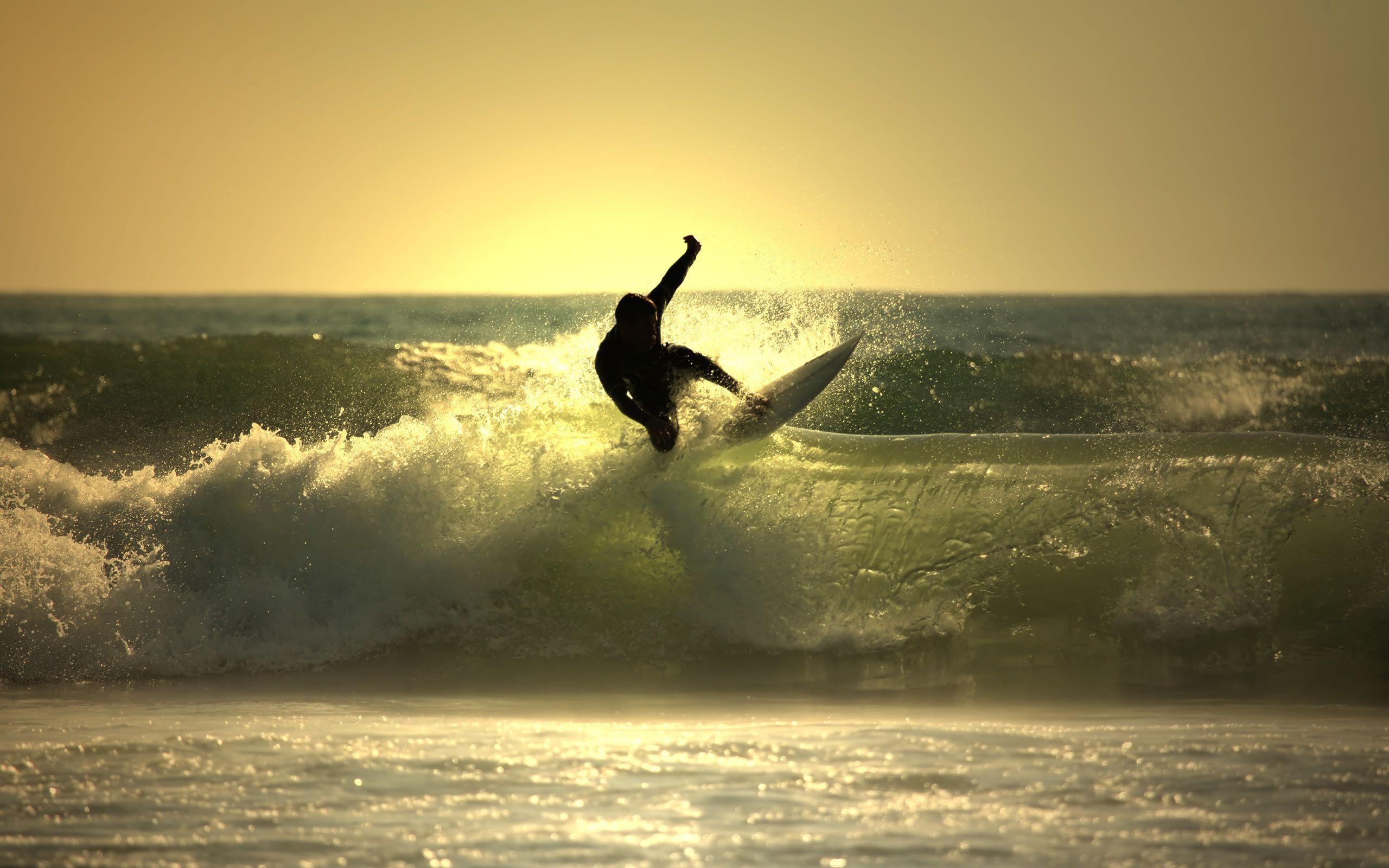 2560x1600 Wave Surfing. Free Desktop Wallpaper for Widescreen, HD and Mobile