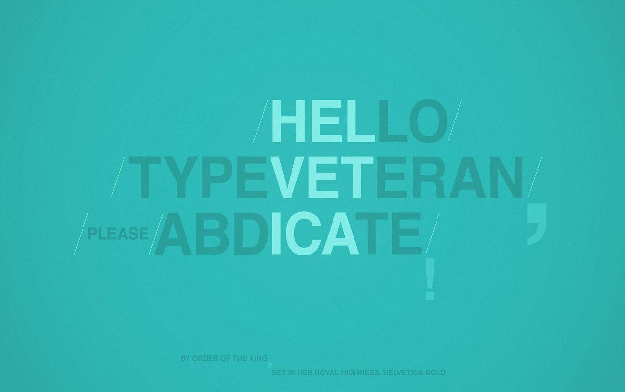 1280x804 Helvetica type veteran wallpaper. Helvetica type veteran