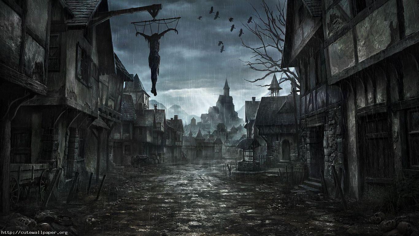 1366x768 4HB1166 Gothic Horror Wallpaper 1366x768