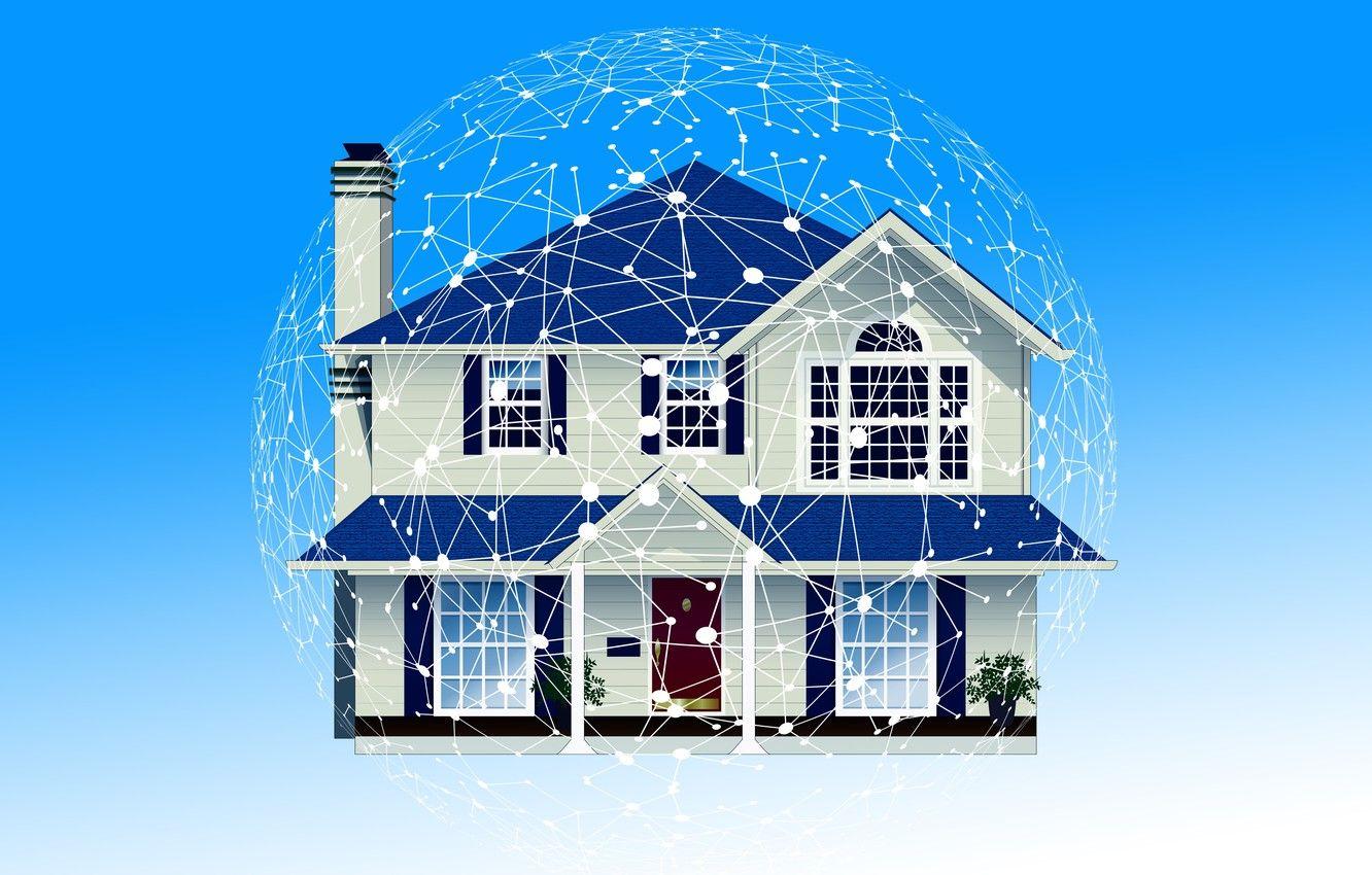 1332x850 Wallpaper network, Internet, smart home image for desktop, section рендеринг