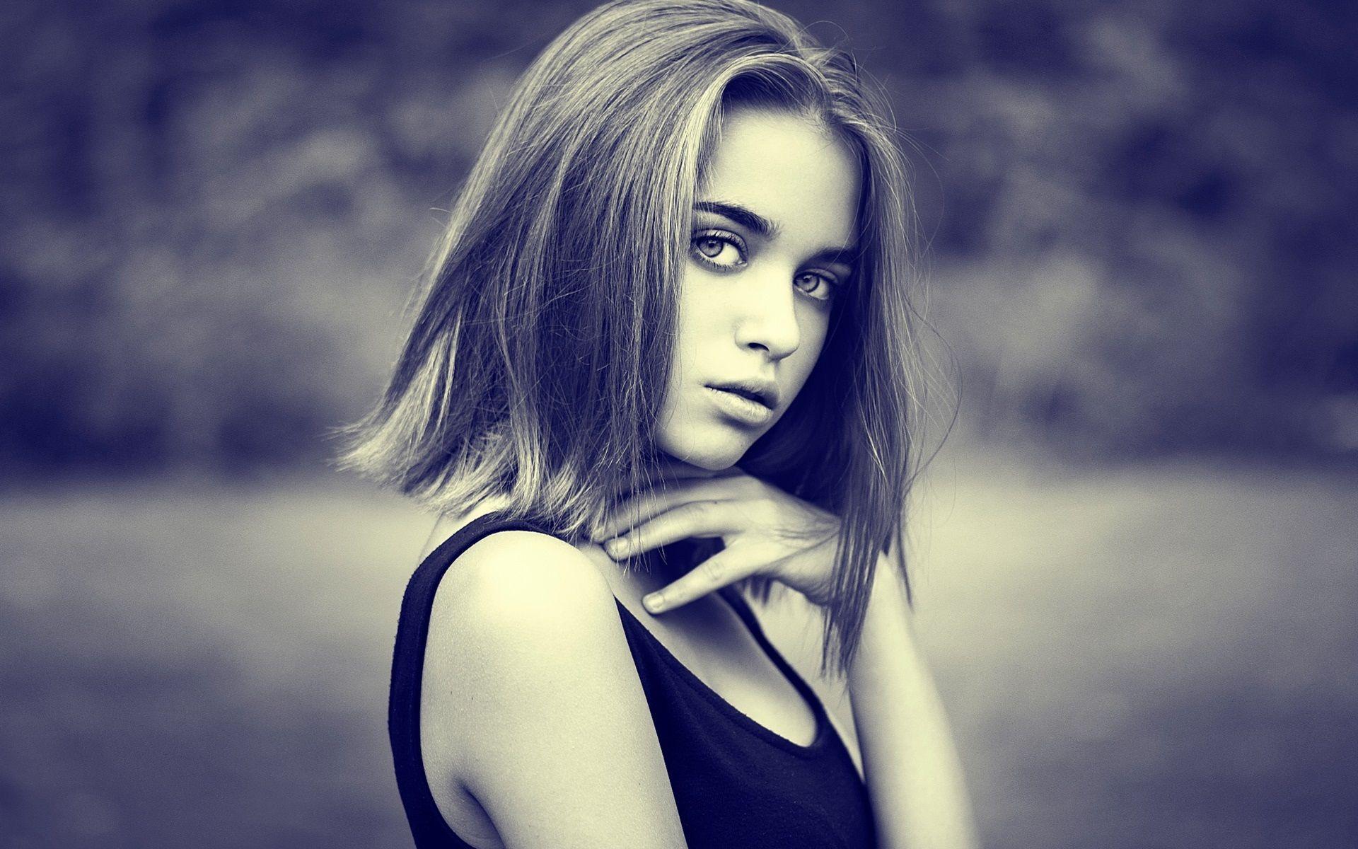 1920x1200 Wallpaper Short Hair Girl Portrait .best