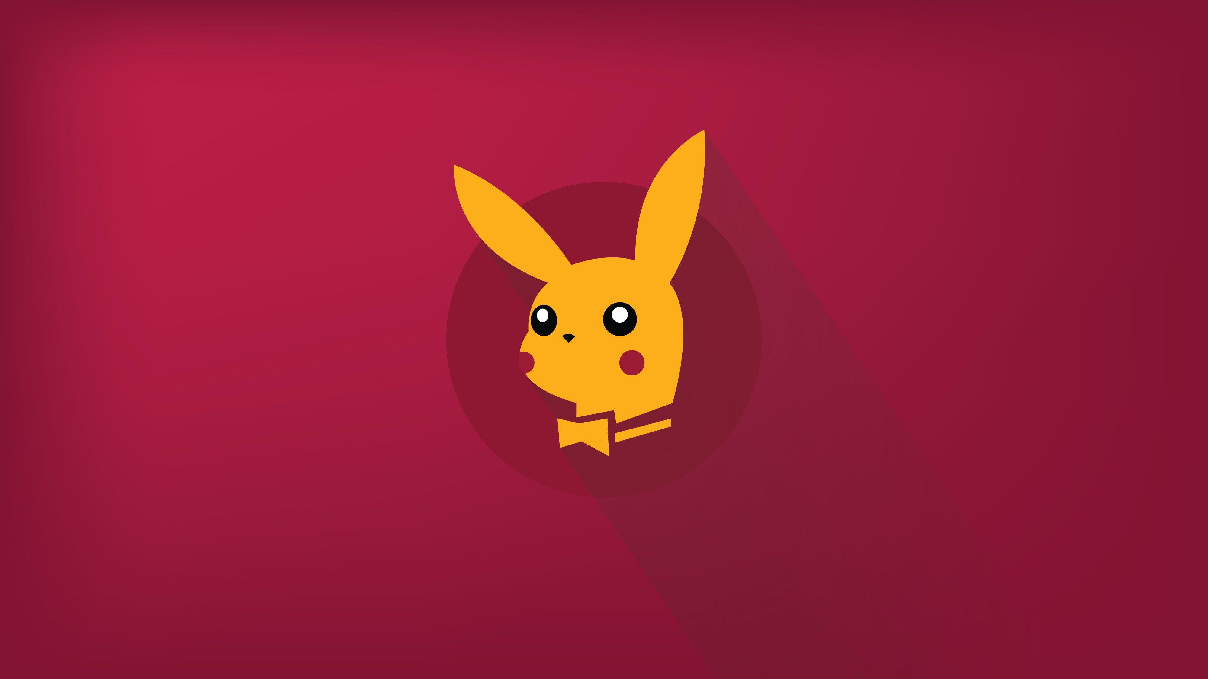Pokémon tối giản 4000x2250 Pikachu, Hình nền HD 4K