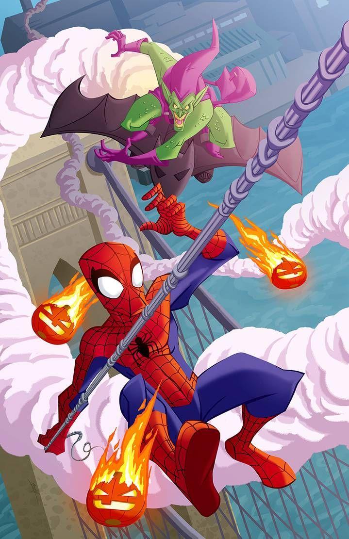 719x1111 Spiderman vs Green Goblin by natelovett. Spectacular spider man, Amazing spiderman, Spiderman art
