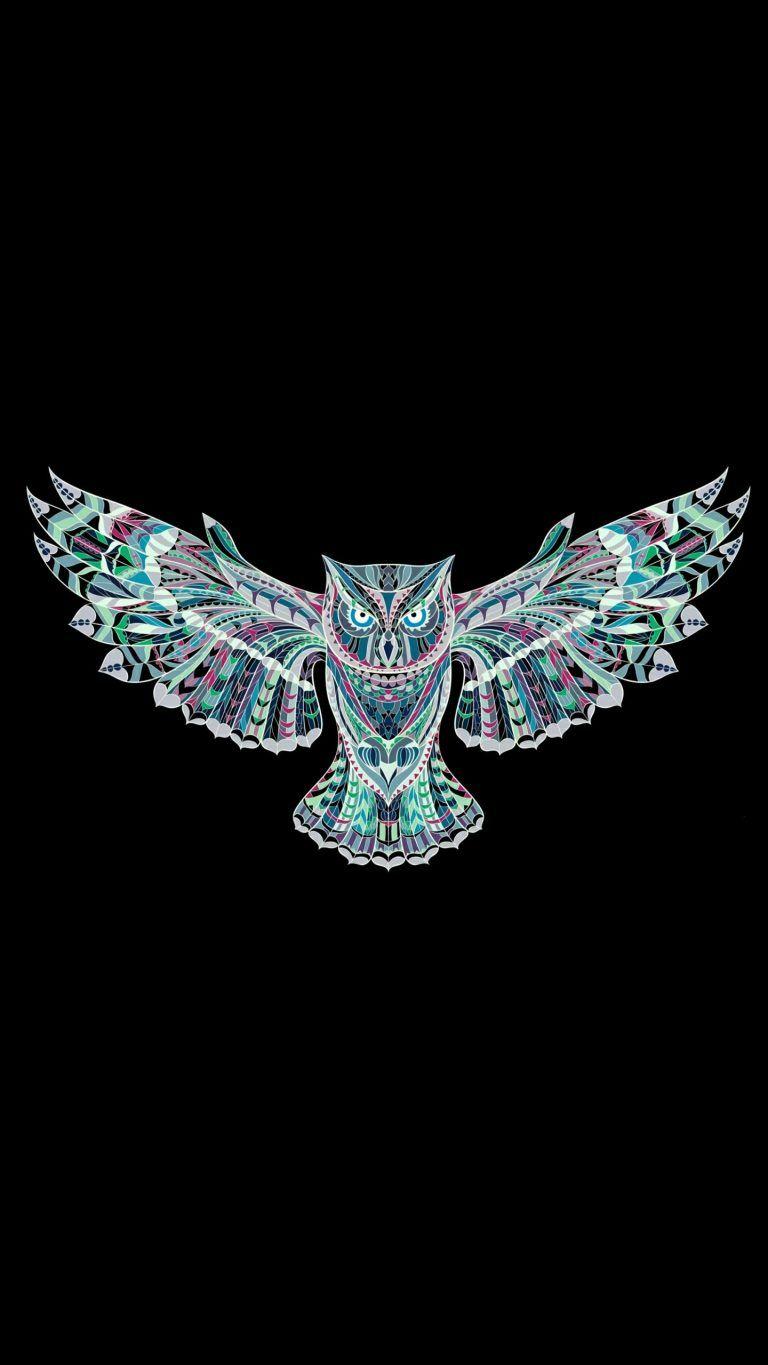 768x1365 Owl iPhone Lock Screen Dark 4K Wallpaper 2160X3840 ⋆ Traxzee