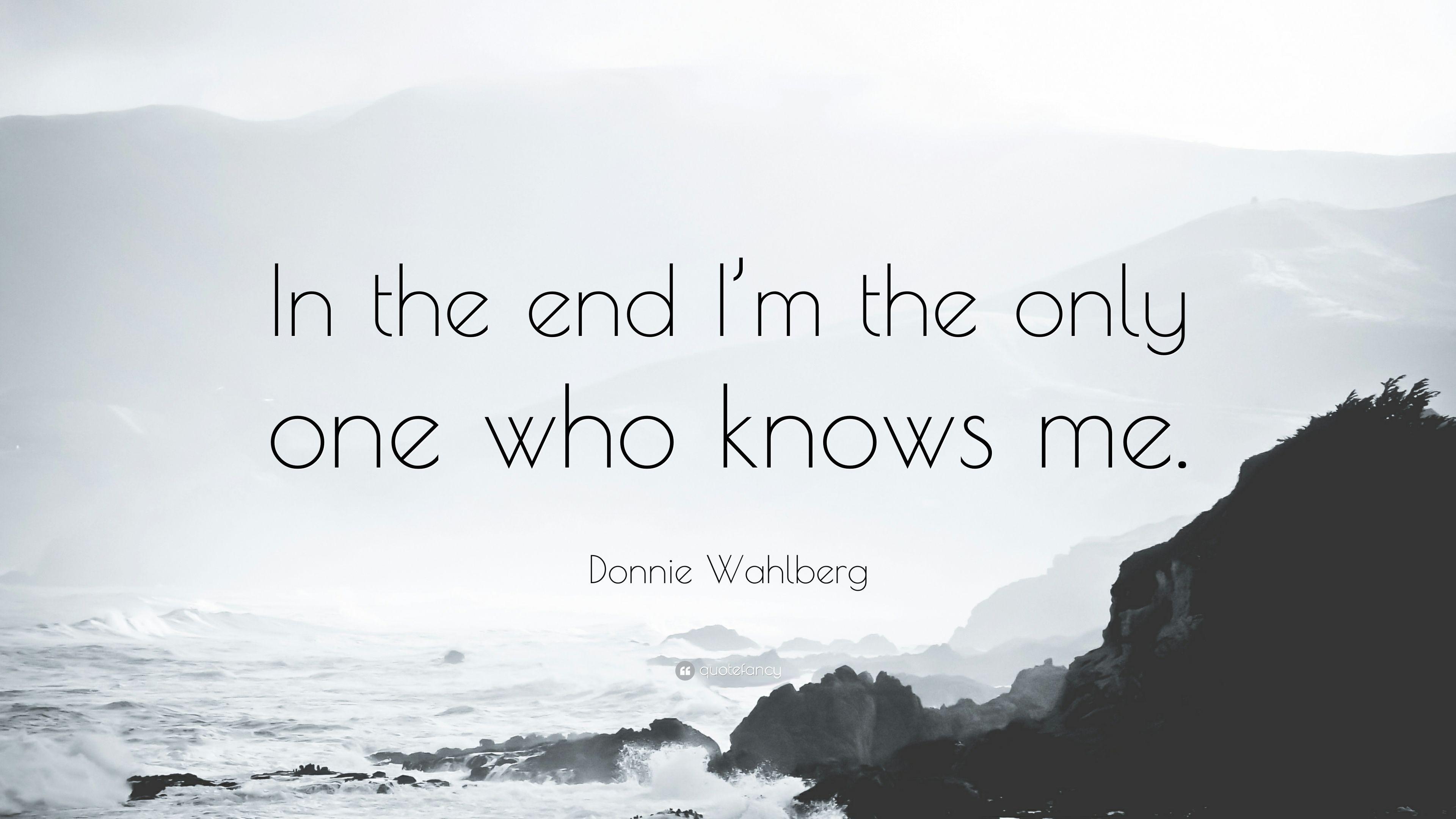 3840x2160 Donnie Wahlberg Quote: “In the end I'm the only one who knows me