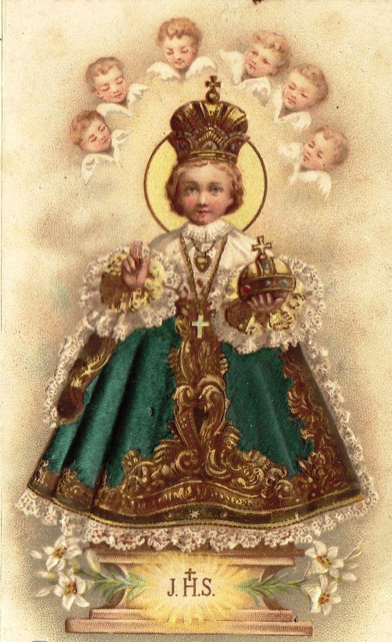 775x1269 Monthly Novena to the Infant Jesus. Infant jesus novena, Divine infant jesus, Vintage holy cards