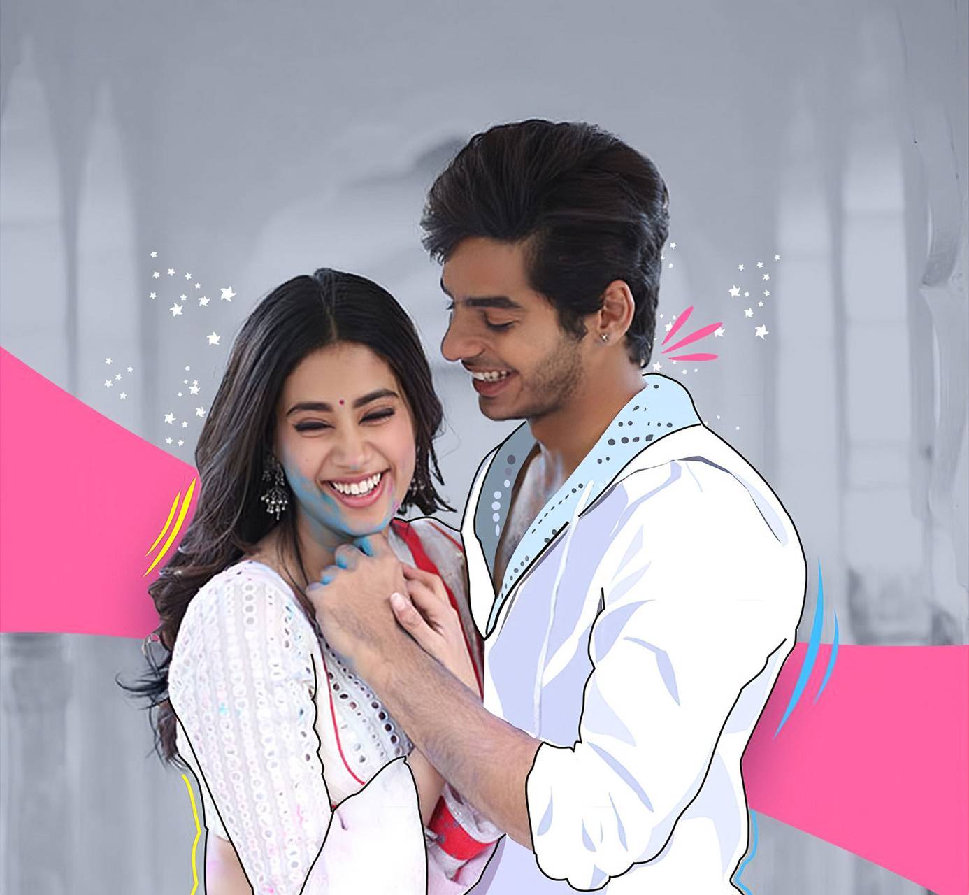1386x1280 Janhvi Ishaan wallpaper