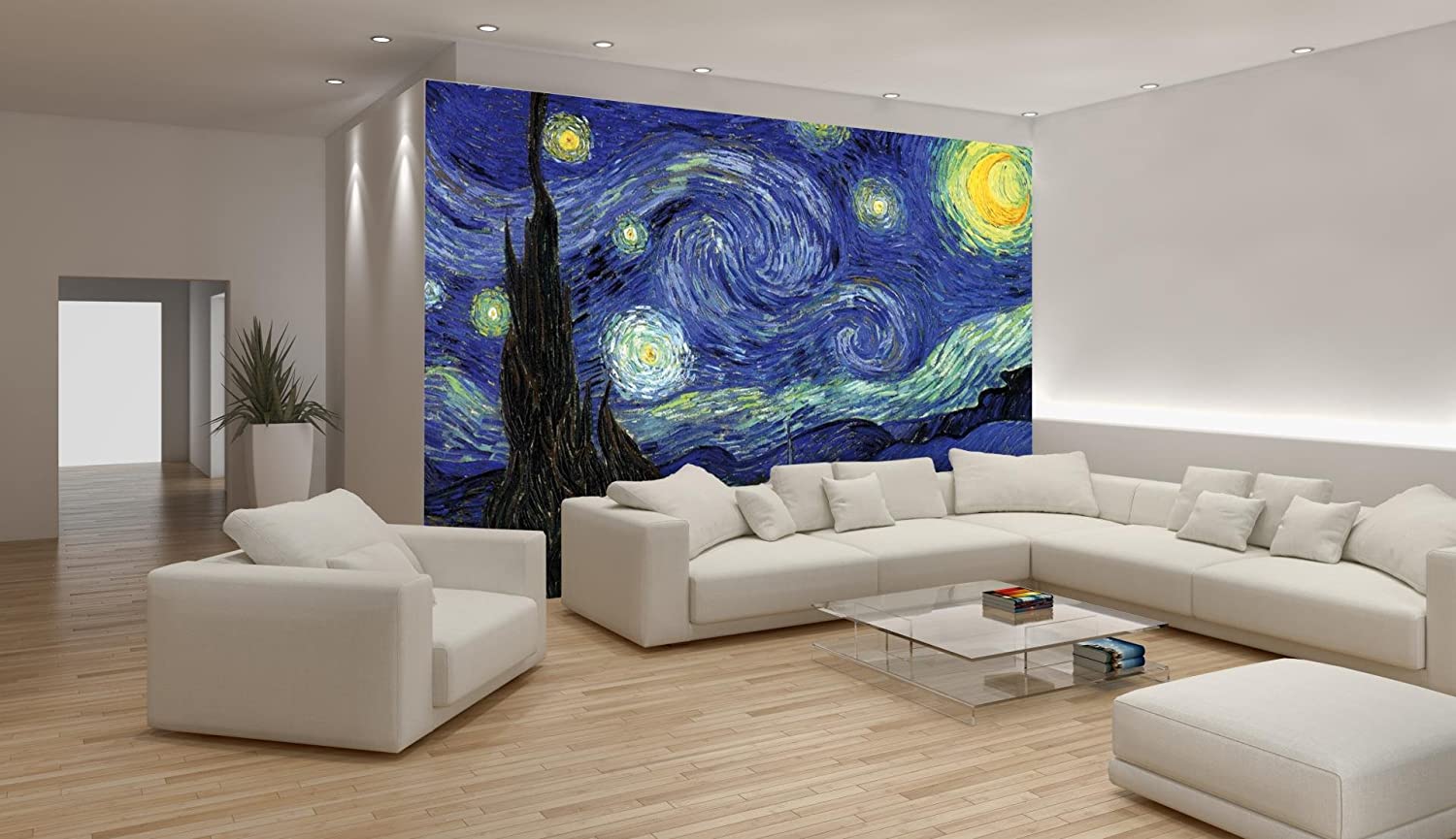 1500x865 Van Gogh Starry Night Wallpaper Mural .