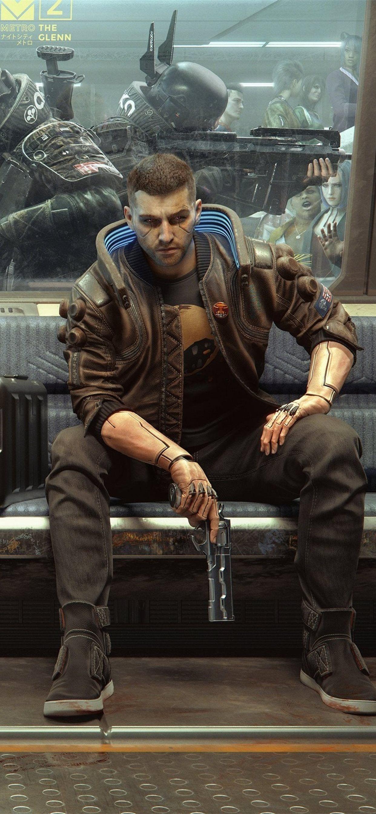1242x2688 cyberpunk 2077 game 2020 4k iPhone 11 Wallpaper Free Download