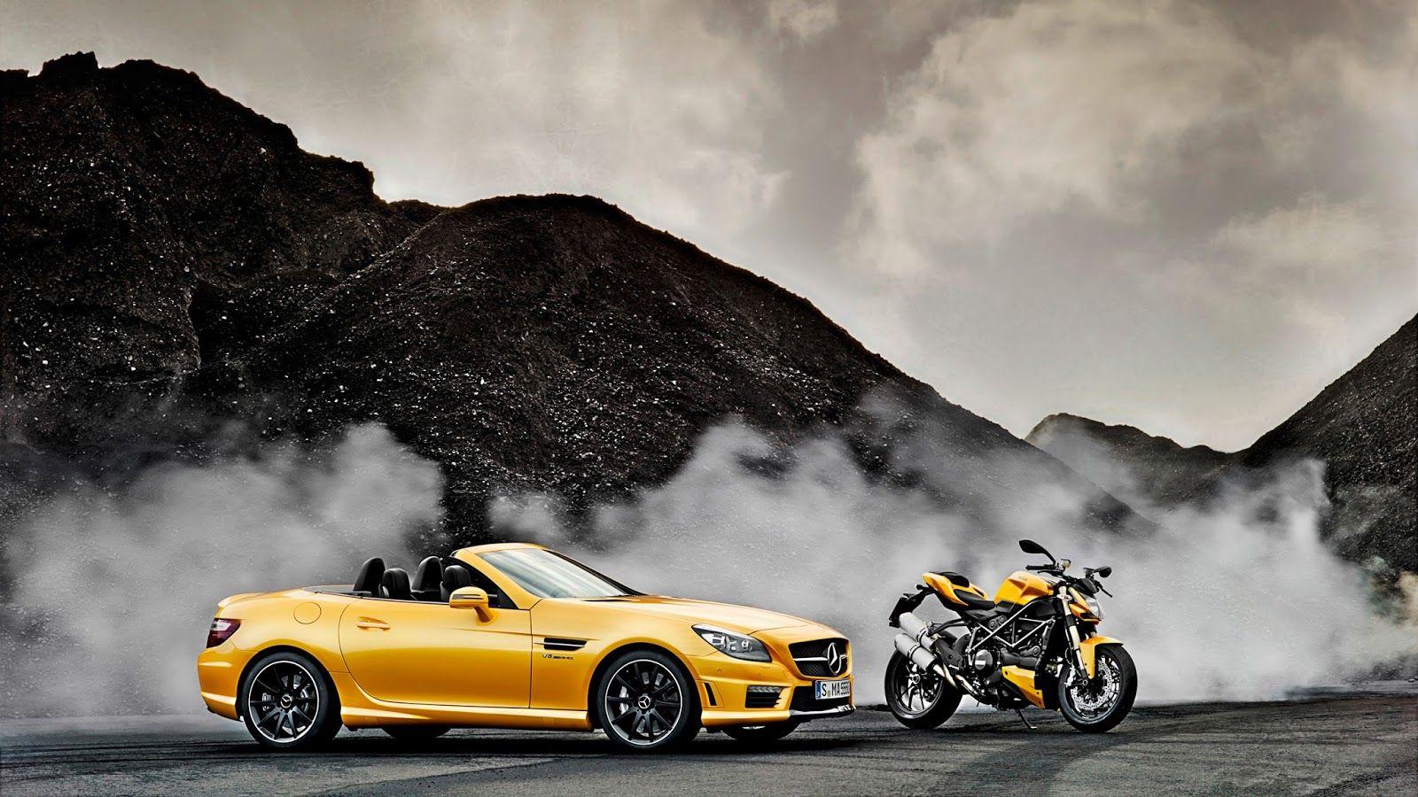 1600x900 automotivegeneral: mercedes benz slk amg ducati streetfighter wallpaper
