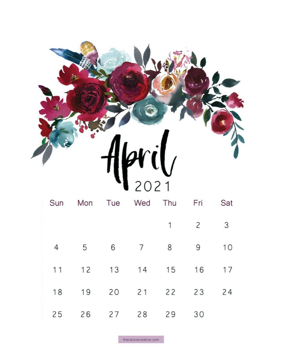 Featured image of post April 2021 Calendar Printable Cute